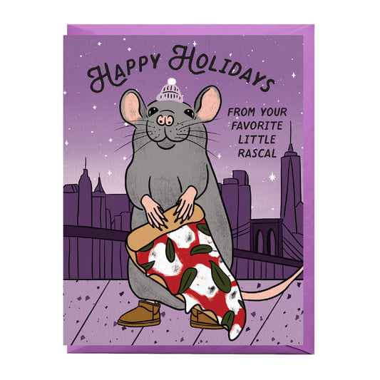 Pizza Rat Holiday Card