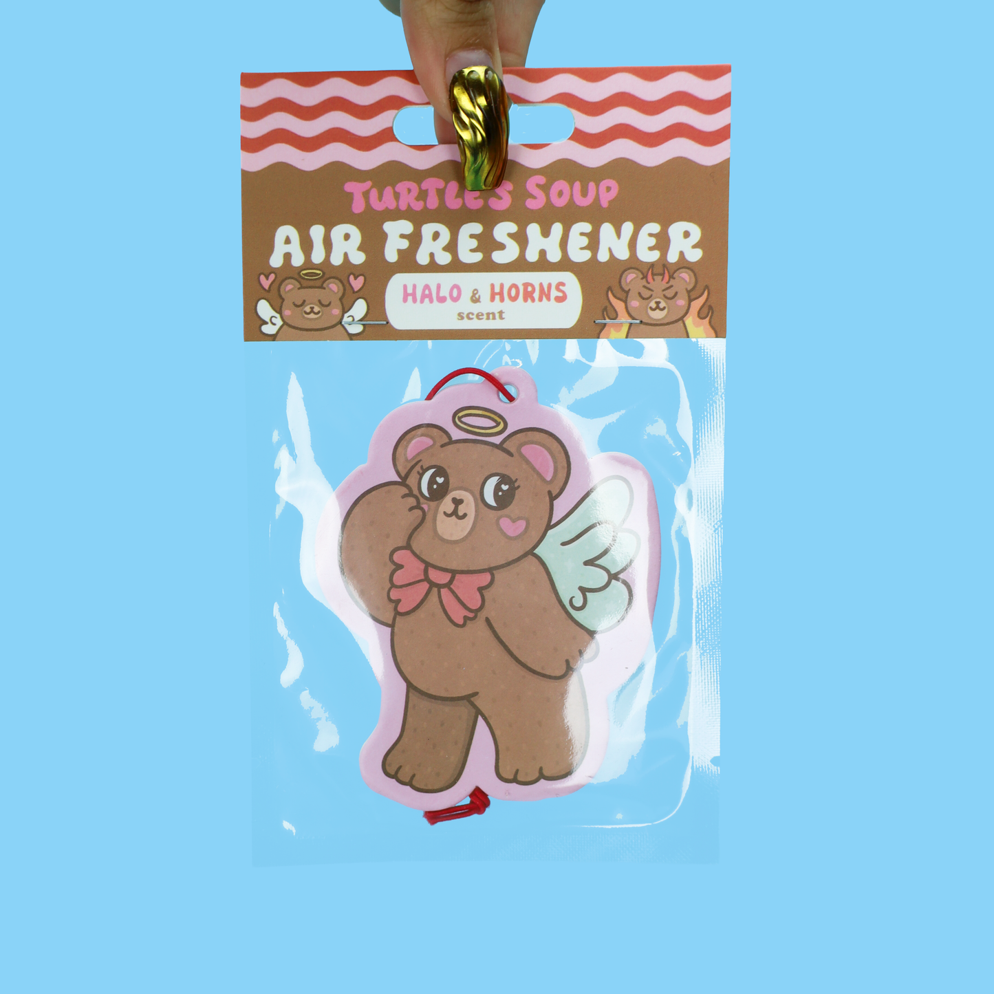 Angel and Devil Teddy Bear Halloween Air Freshener