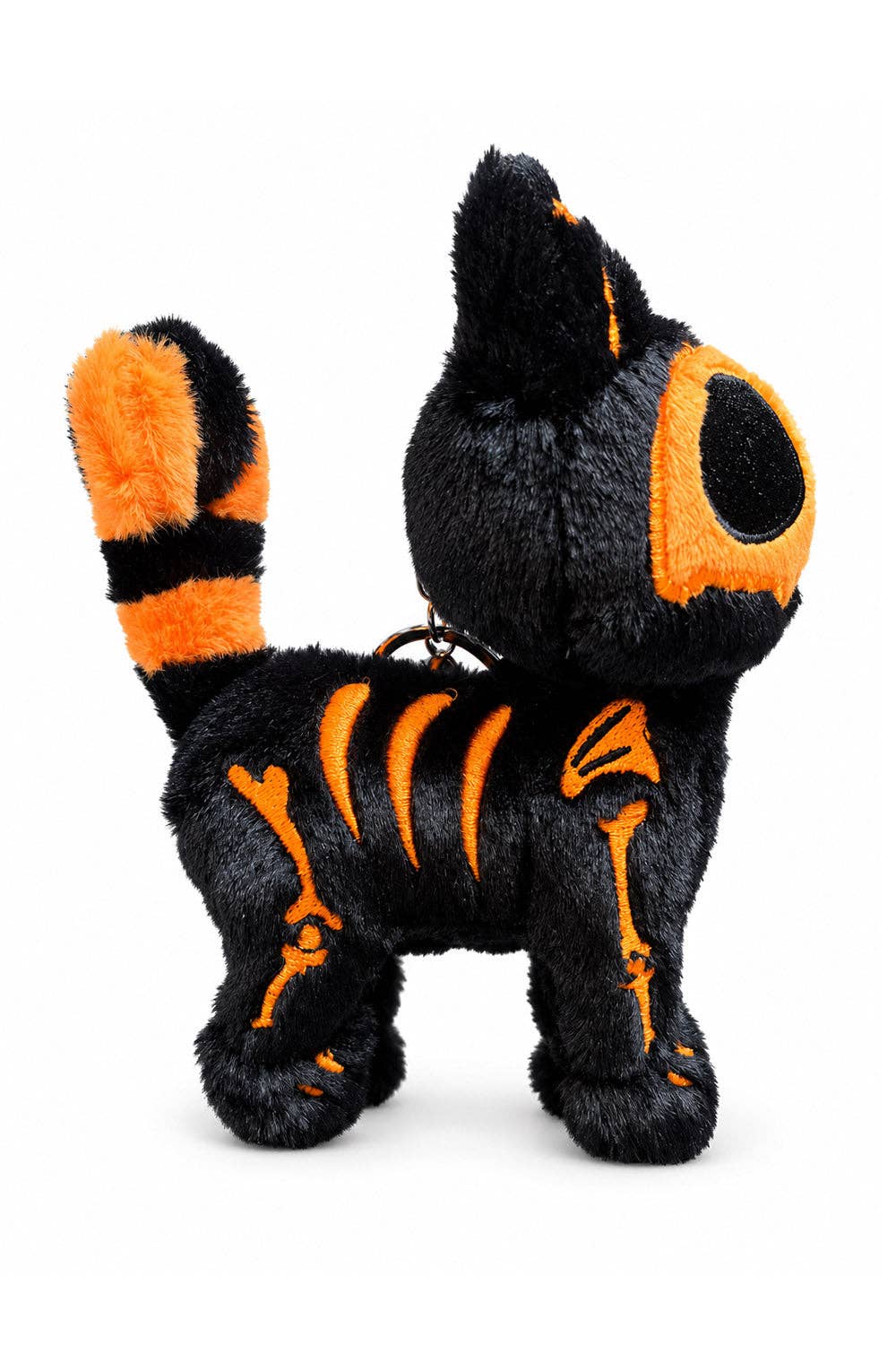 Pumpkin Bones Skelekitty Keychain